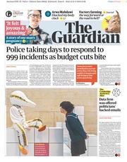 The Guardian (UK) Newspaper Front Page for 22 March 2018