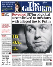 The Guardian (UK) Newspaper Front Page for 22 March 2022