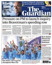 The Guardian front page for 22 May 2023