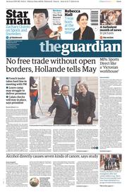 The Guardian (UK) Newspaper Front Page for 22 July 2016