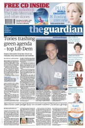 The Guardian (UK) Newspaper Front Page for 22 September 2012