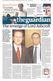 The Guardian (UK) Newspaper Front Page for 22 September 2015