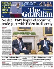 The Guardian (UK) Newspaper Front Page for 22 September 2021