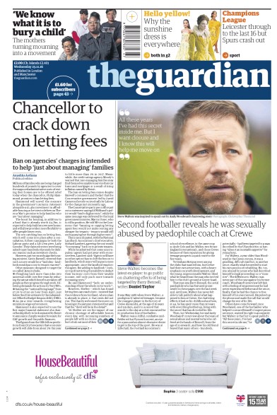 The Guardian Newspaper Front Page (UK) for 23 November 2016