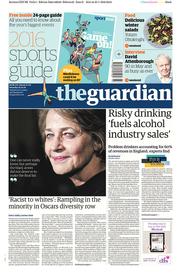 The Guardian (UK) Newspaper Front Page for 23 January 2016