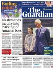 The Guardian (UK) Newspaper Front Page for 23 January 2020