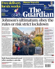The Guardian (UK) Newspaper Front Page for 23 March 2020