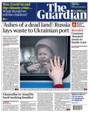 The Guardian (UK) Newspaper Front Page for 23 March 2022