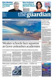The Guardian (UK) Newspaper Front Page for 23 May 2011