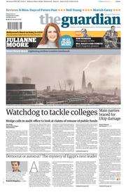 The Guardian Newspaper Front Page (UK) for 23 May 2014
