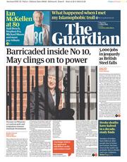 The Guardian (UK) Newspaper Front Page for 23 May 2019
