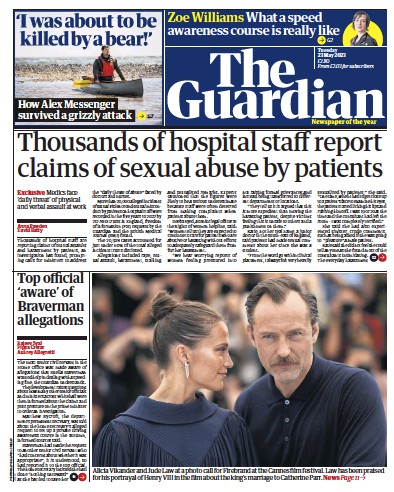 The Guardian Newspaper Front Page (UK) for 23 May 2023