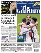 The Guardian (UK) Newspaper Front Page for 23 June 2021