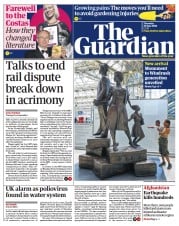 The Guardian (UK) Newspaper Front Page for 23 June 2022