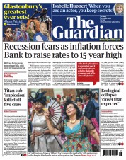 The Guardian (UK) Newspaper Front Page for 23 June 2023