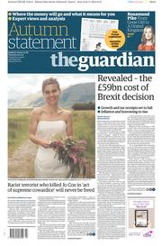 The Guardian (UK) Newspaper Front Page for 24 November 2016