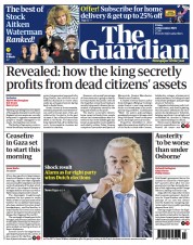 The Guardian front page for 24 November 2023