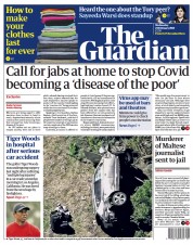 The Guardian (UK) Newspaper Front Page for 24 February 2021