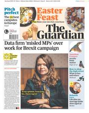The Guardian (UK) Newspaper Front Page for 24 March 2018