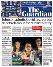 The Guardian (UK) Newspaper Front Page for 24 March 2021