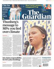 The Guardian (UK) Newspaper Front Page for 24 April 2019