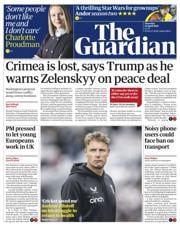 The Guardian front page for 24 April 2025