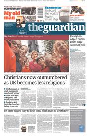 The Guardian (UK) Newspaper Front Page for 24 May 2016