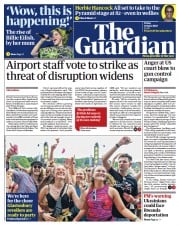 The Guardian (UK) Newspaper Front Page for 24 June 2022