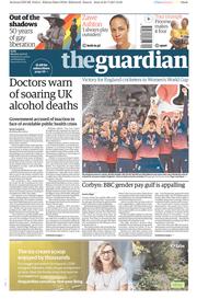 The Guardian (UK) Newspaper Front Page for 24 July 2017