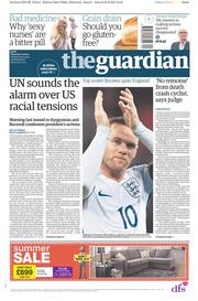 The Guardian (UK) Newspaper Front Page for 24 August 2017