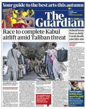 The Guardian (UK) Newspaper Front Page for 24 August 2021