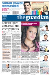 The Guardian Newspaper Front Page (UK) for 24 September 2011