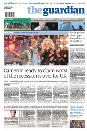 The Guardian Newspaper Front Page (UK) for 25 October 2012