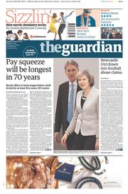 The Guardian (UK) Newspaper Front Page for 25 November 2016