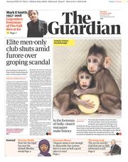 The Guardian (UK) Newspaper Front Page for 25 January 2018
