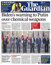 The Guardian (UK) Newspaper Front Page for 25 March 2022