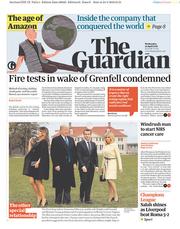 The Guardian (UK) Newspaper Front Page for 25 April 2018