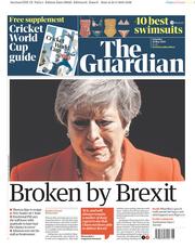 The Guardian (UK) Newspaper Front Page for 25 May 2019