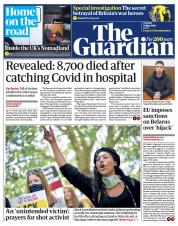 The Guardian (UK) Newspaper Front Page for 25 May 2021