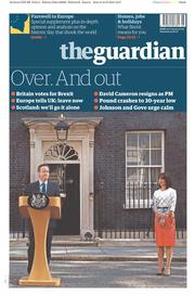 The Guardian (UK) Newspaper Front Page for 25 June 2016