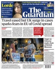 The Guardian (UK) Newspaper Front Page for 25 June 2021