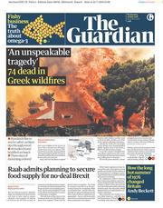 The Guardian (UK) Newspaper Front Page for 25 July 2018