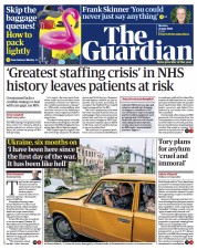 The Guardian (UK) Newspaper Front Page for 25 July 2022