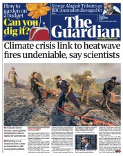 The Guardian (UK) Newspaper Front Page for 25 July 2023