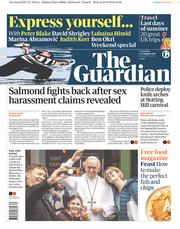 The Guardian (UK) Newspaper Front Page for 25 August 2018