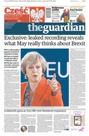 The Guardian (UK) Newspaper Front Page for 26 October 2016