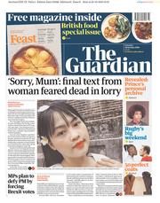 The Guardian (UK) Newspaper Front Page for 26 October 2019