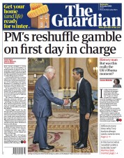 The Guardian (UK) Newspaper Front Page for 26 October 2022