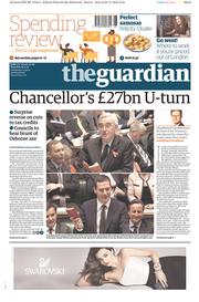 The Guardian (UK) Newspaper Front Page for 26 November 2015