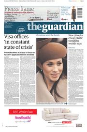 The Guardian (UK) Newspaper Front Page for 26 December 2017